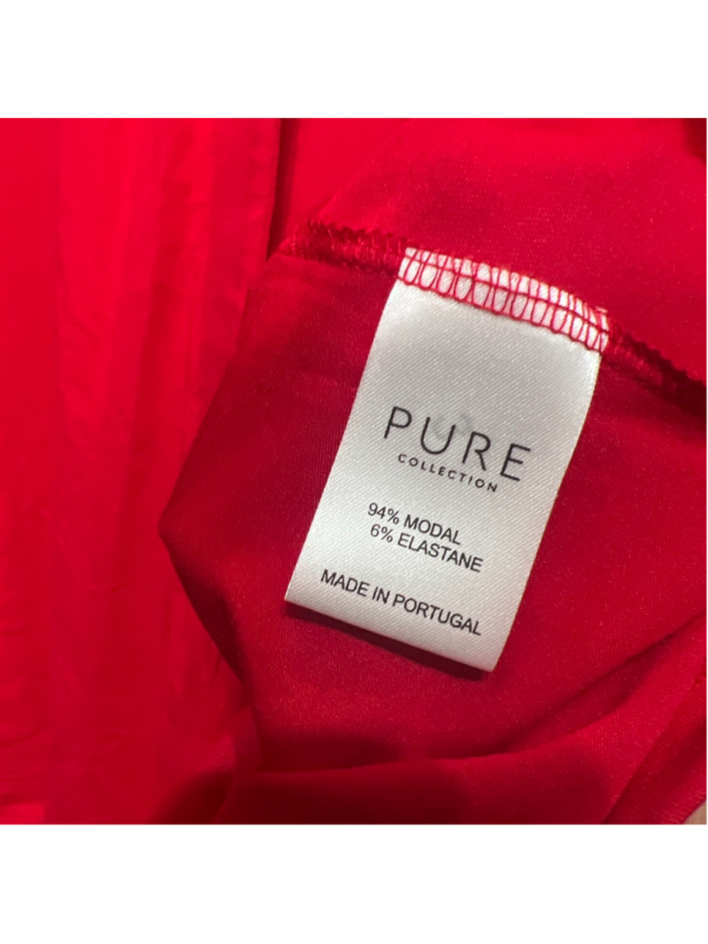 Women's PURE COLLECTION Red Long Sleeve Dress Size 14/16 MIDI - Picture 5 of 7